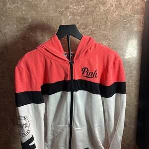 Victoria's Secret PINK Colorblock Full Zip Hoodie